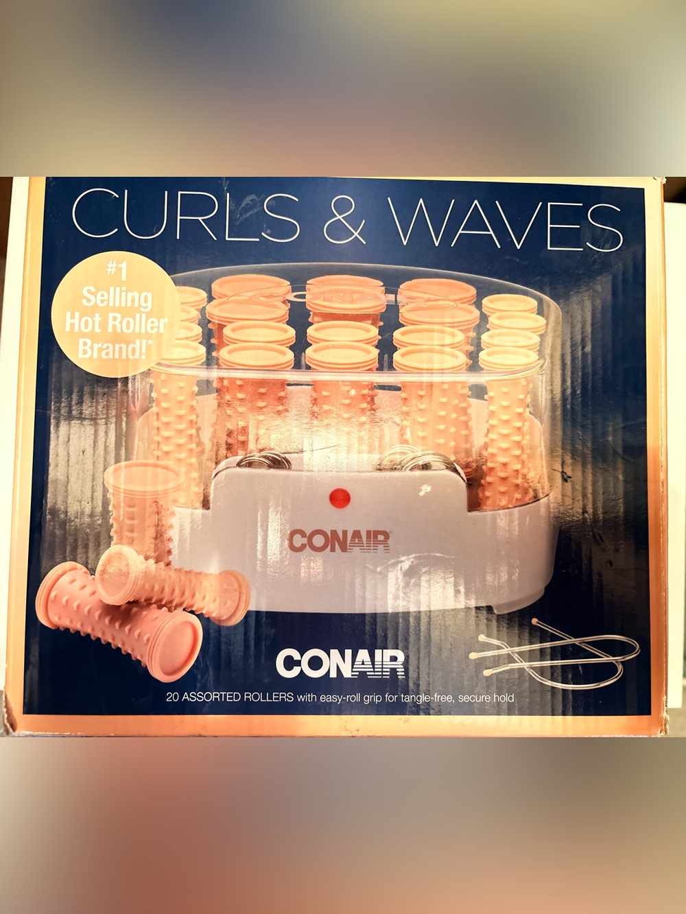 CONAIR Pink Heatless Curls & Waves Hair Rollers